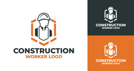 Modern and Unique Construction Worker Logos for Strong Brand Identity