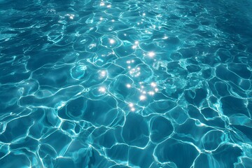 Obraz premium 8k Water texture pattern, reflection of sunlight on the surface, abstract background