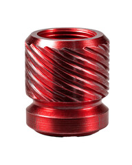 A Red Metal Pipe Threading Die Isolated On