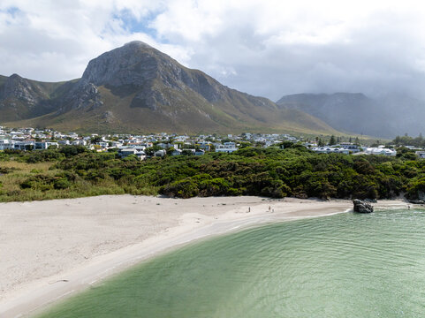 Grotto Beach und Pringle Bay Panorama, Hermanus, S&uuml;dafrika