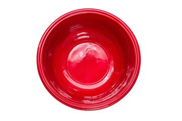 A Red Plastic Hair Color Mixing Bowl Empty