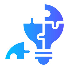 Puzzle Piece Light Bulb Icon