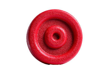 A Red Rubber Car Tire Shine Applicator Centered