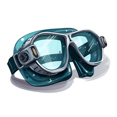 Fototapeta premium Diving Mask. Explore the Underwater World