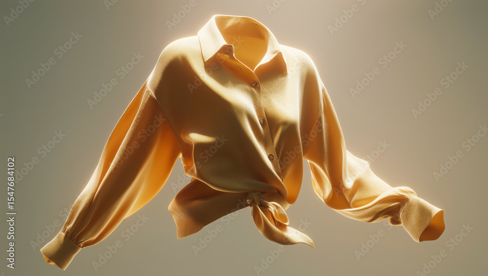 Poster soft golden drapery creates a stunning visual, highlighting unique fabric textures and style element
