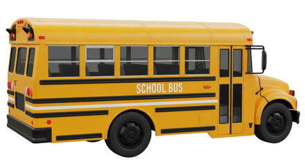 Isolated Yellow School Bus