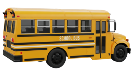 Isolated Yellow School Bus