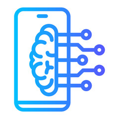  AI Brain‑Chip Smartphone Icon