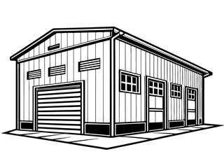Storage Warehouse Structure Illustration