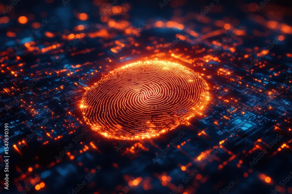 Poster fingerprint scan technology for biometric authentication in digital environments