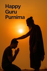 Happy Guru Purnima poster design.