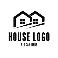modern house logo design concept idea