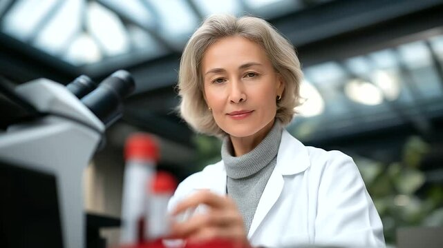 Thyroid Function Test in Action with Doctor and Lab Equipment