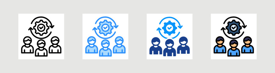 Effective Teamwork Icon Collection Set Multiple Style