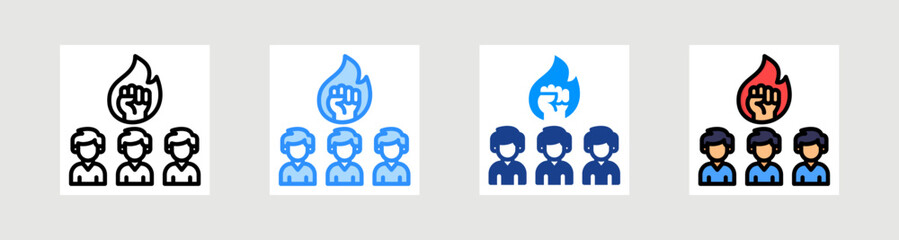 Team Spirit Icon Collection Set Multiple Style