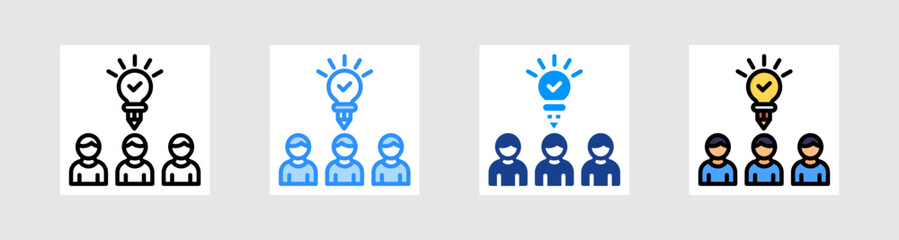 Creative Team Icon Collection Set Multiple Style
