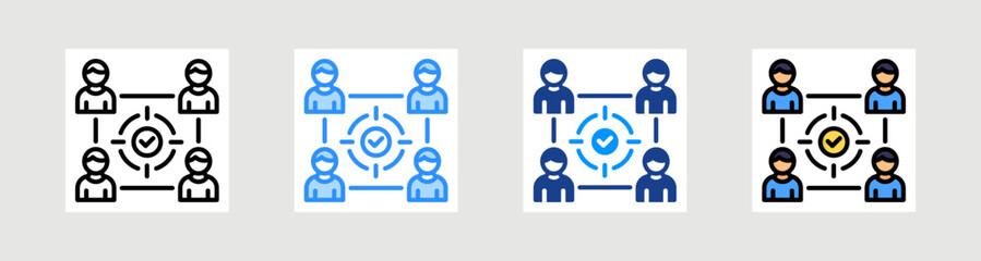 Focus Group Icon Collection Set Multiple Style