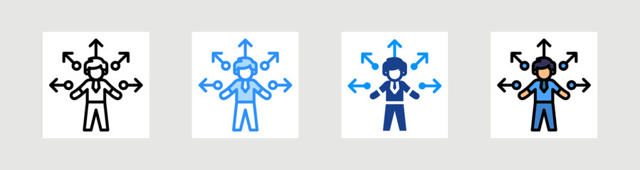 Multi Skilled Icon Collection Set Multiple Style