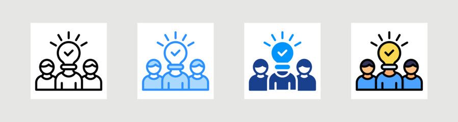 Smart Team Icon Collection Set Multiple Style