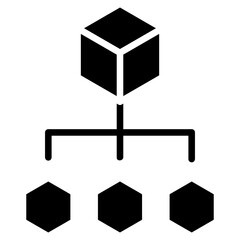 service-oriented architecture glyph icon