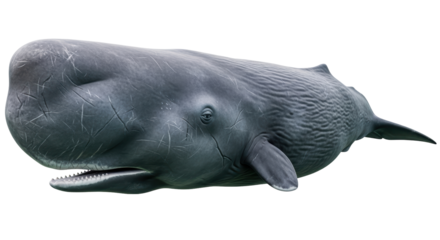 Isolated Sperm Whale Ocean Giant