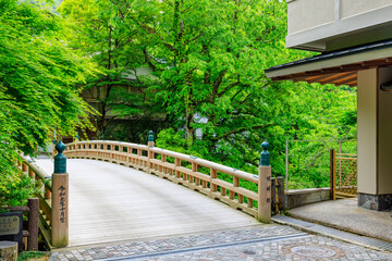 初夏のこおろぎ橋　石川県加賀市　Koorogi Bridge in early summer. Ishikawa Pref, Kaga...