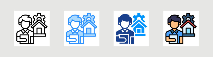 Property Manager Icon Collection Set Multiple Style