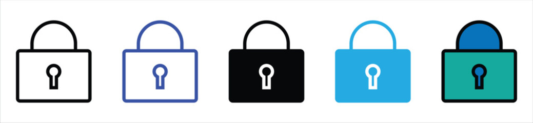 Secure Password Lock Icon – Login Protection and Account Security Symbol