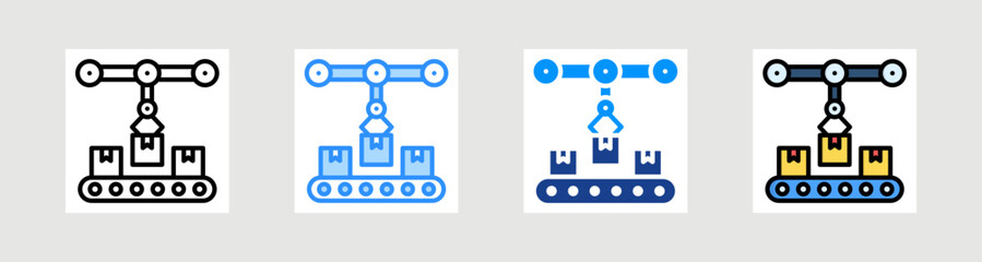 Mass Production Icon Collection Set Multiple Style