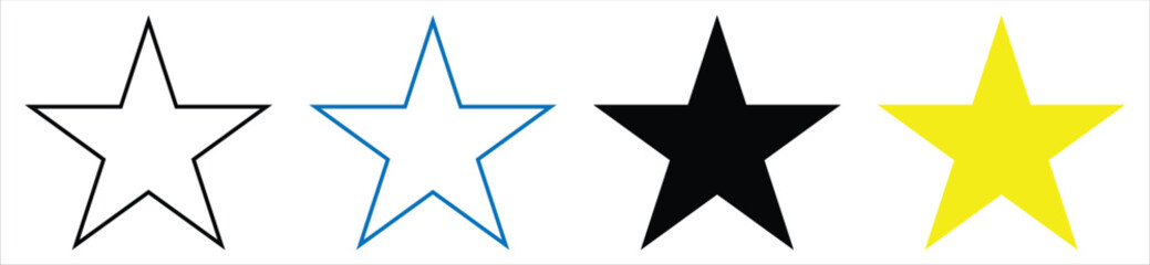 Fototapeta premium Star Rating Icons – Review and Feedback Symbol Set