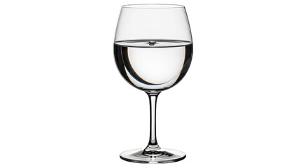 Isolated Glass of Clear Water