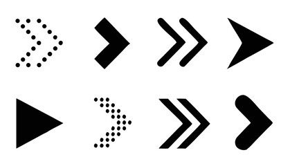 Different arrow collection. Vector illustration