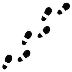 Human footprints. Vector illustration