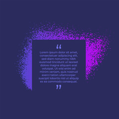 Text box with color gradient spray paint texture, grunge brush square banner with copy space for replacement text, qoutes and information	