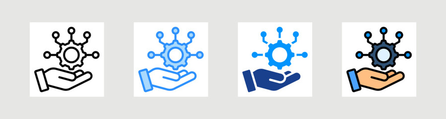Digital Transformation Icon Collection Set Multiple Style