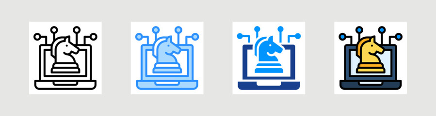 Digital Strategy Icon Collection Set Multiple Style