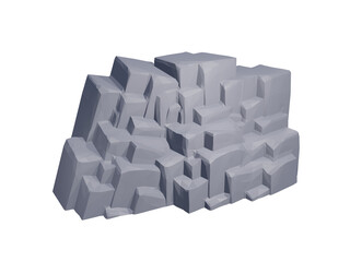 粗めの3Dの岩壁