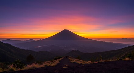 Majestic Volcano Sunrise Breathtaking Landscape Photography