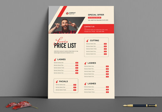 Salon Price List Flyer