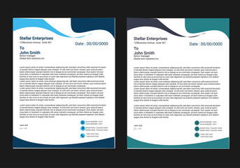 Adobe letter Head Design  (41),Abstract Corporate Business Style Letterhead Design Vector Template For Your Project. 