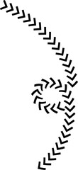 Wavy Curved Arrows Set – Hand Drawn Style Illustration