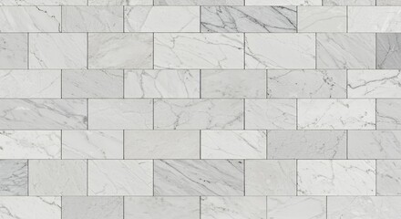 Fototapeta premium Seamless White Marble Tile Wall Texture: Elegant, Modern Design Background