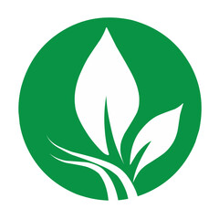 Leaf symbol vector icon illustration