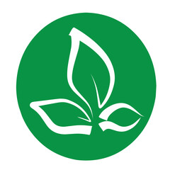 Leaf symbol vector icon illustration