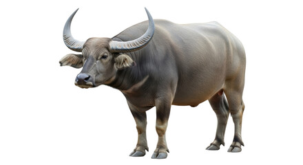Isolated Water Buffalo Standing