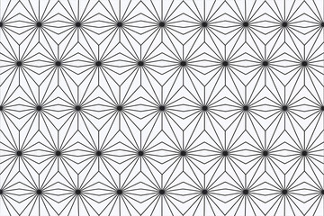 Geometric pattern of lines and dots, repeating design.
