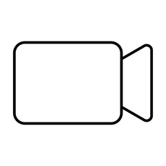 ビデオカメラのアイコンイラスト（線画）002