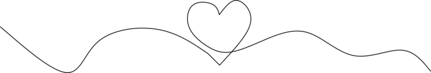 Minimalist one-line drawing of two intertwined hearts. Symbolizing love, connection, romance, and unity, perfect for wedding, Valentine's, or romantic-themed designs and branding.