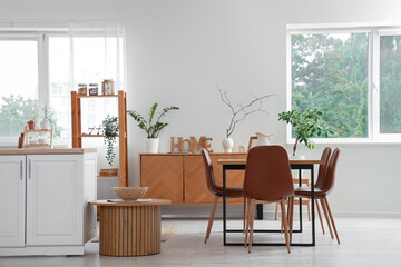 Interior of light modern  kitchen