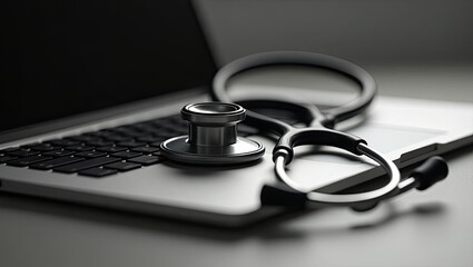 stethoscope on keyboard